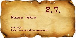 Ruzsa Tekla névjegykártya