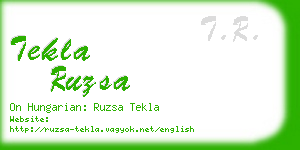 tekla ruzsa business card